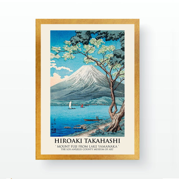 Wallity Cuadro Decorativo Monte Fuji desde el Lago Yamanaka 35x45 cm